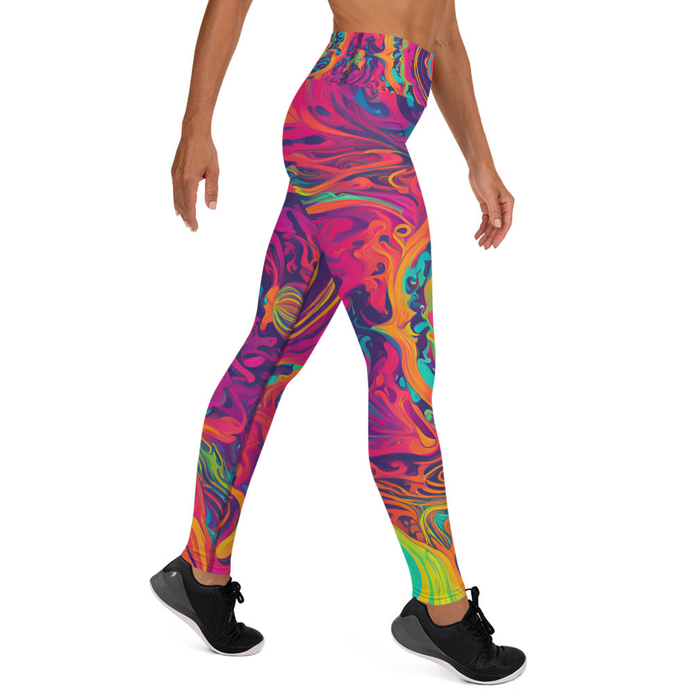 Neon Color Explosion Yoga Leggings